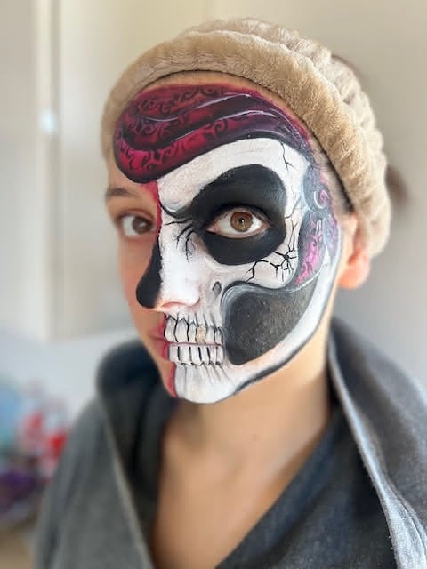 Halbes Totenkopf Facepainting